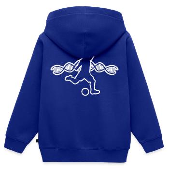 Fußballmannschaft Fußballdesign Fußballspieler - Kinder Premium Organic Zip Hoodie - Royalblau - Hinten - AI Model Kid Male (0cm)