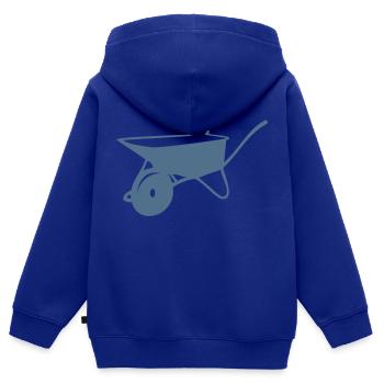 panier - Sweat Premium à capuche zippé enfant bio - bleu roi - Dos - AI Model Kid Male (0cm)