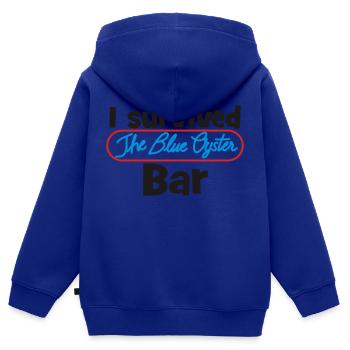 I survived the Blue Oyster Bar - Kinder Premium Organic Zip Hoodie - Royalblau - Hinten - AI Model Kid Male (0cm)