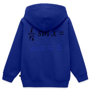 sinus - Sweat Premium à capuche zippé enfant bio - bleu roi - Dos - AI Model Kid Male (0cm)