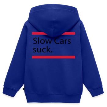 Auto - Kinder Premium Organic Zip Hoodie - Royalblau - Hinten - AI Model Kid Male (0cm)
