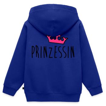 prinzessin - Kinder Premium Organic Zip Hoodie - Royalblau - Hinten - AI Model Kid Male (0cm)