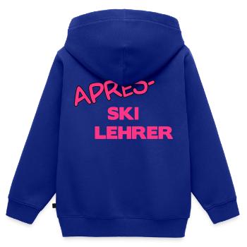 Après Skilehrer - Kinder Premium Organic Zip Hoodie - Royalblau - Hinten - AI Model Kid Male (0cm)