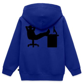 Boss relax - Kinder Premium Organic Zip Hoodie - Royalblau - Hinten - AI Model Kid Male (0cm)