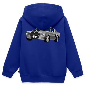 Sportwagen - Kinder Premium Organic Zip Hoodie - Royalblau - Hinten - AI Model Kid Male (0cm)