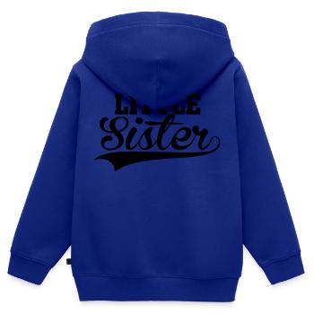 Little Sister Vintage - Kinder Premium Organic Zip Hoodie - Royalblau - Hinten - AI Model Kid Male (0cm)