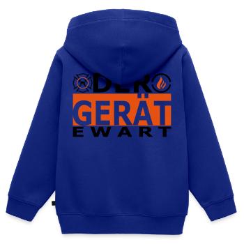 Der Gerät (ewart) - Kinder Premium Organic Zip Hoodie - Royalblau - Hinten - AI Model Kid Male (0cm)