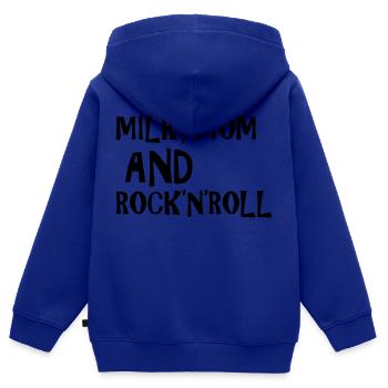 Milk, Mom and Rock 'N' Roll - Kinder Premium Organic Zip Hoodie - Royalblau - Hinten - AI Model Kid Male (0cm)