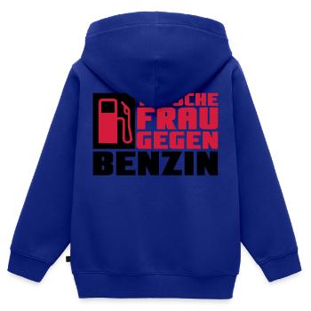 Tausche Frau gegen Benzin - Kinder Premium Organic Zip Hoodie - Royalblau - Hinten - AI Model Kid Male (0cm)