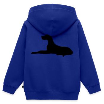 dobermann - Kinder Premium Organic Zip Hoodie - Royalblau - Hinten - AI Model Kid Male (0cm)