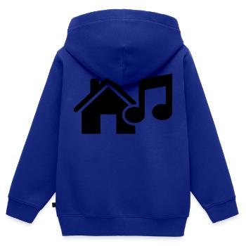 House music - Kinder Premium Organic Zip Hoodie - Royalblau - Hinten - AI Model Kid Male (0cm)