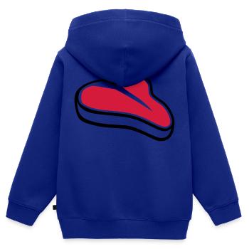 Steak - Kinder Premium Organic Zip Hoodie - Royalblau - Hinten - AI Model Kid Male (0cm)
