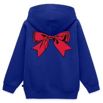 Schleife - Kinder Premium Organic Zip Hoodie - Royalblau - Hinten - AI Model Kid Male (0cm)
