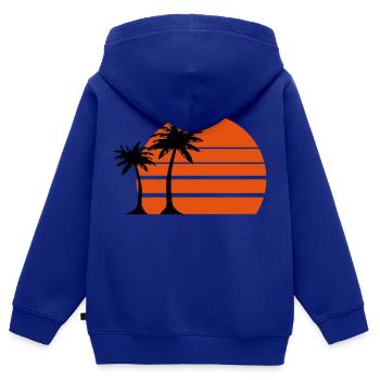 insel - Kinder Premium Organic Zip Hoodie - Royalblau - Hinten - AI Model Kid Male (0cm)