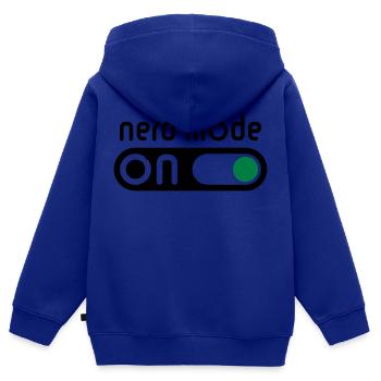 Nerd Mode On (Geek / Développeur) - Sweat Premium à capuche zippé enfant bio - bleu roi - Dos - AI Model Kid Male (0cm)