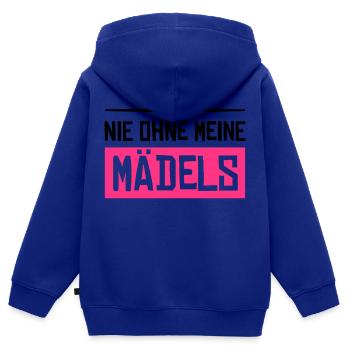 nie ohne meine mädels - Kinder Premium Organic Zip Hoodie - Royalblau - Hinten - AI Model Kid Male (0cm)