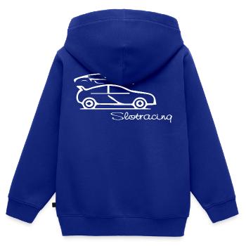 Car Auto - Kinder Premium Organic Zip Hoodie - Royalblau - Hinten - AI Model Kid Male (0cm)