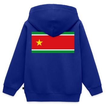 Guadeloupe Flagge - Kinder Premium Organic Zip Hoodie - Royalblau - Hinten - AI Model Kid Male (0cm)
