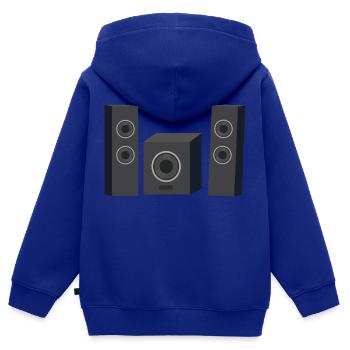 Lautsprecher Boxen - Kinder Premium Organic Zip Hoodie - Royalblau - Hinten - AI Model Kid Male (0cm)