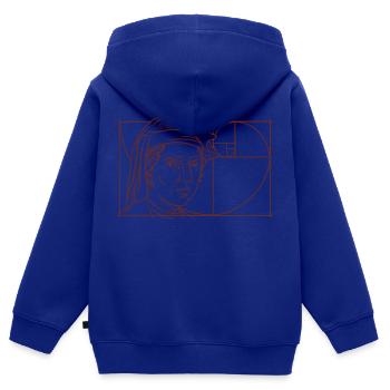 Leonardo Fibonacci Mathematiker Mathe Reihe Folge - Kinder Premium Organic Zip Hoodie - Royalblau - Hinten - AI Model Kid Male (0cm)