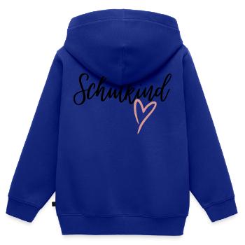 Schulkind - Kinder Premium Organic Zip Hoodie - Royalblau - Hinten - AI Model Kid Male (0cm)