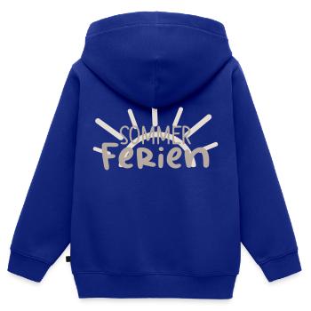 Sommerferien - Kinder Premium Organic Zip Hoodie - Royalblau - Hinten - AI Model Kid Male (0cm)