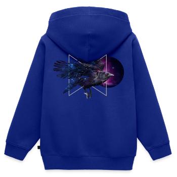 Space Raven - Kinder Premium Organic Zip Hoodie - Royalblau - Hinten - AI Model Kid Male (0cm)
