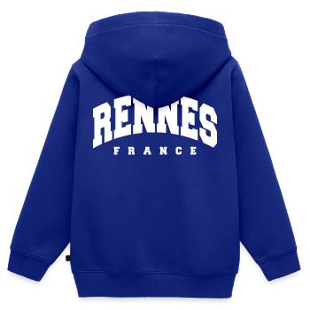 Rennes - Kinder Premium Organic Zip Hoodie - Royalblau - Hinten - AI Model Kid Male (0cm)