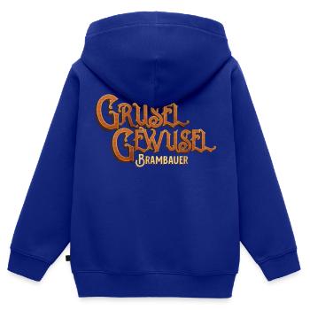 Grusel Gewusel Brambauer - 2023 - Kinder Premium Organic Zip Hoodie - Royalblau - Hinten - AI Model Kid Male (0cm)