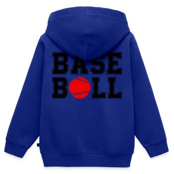 baseball - Kinder Premium Organic Zip Hoodie - Royalblau - Hinten - AI Model Kid Male (0cm)