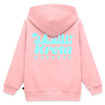 Crete - Kids Premium Organic Zip-up Hoodie - rose - Back - AI Model Kid Female (0cm)
