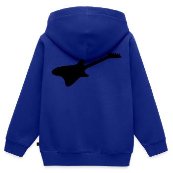 E Guitare 01 - Sweat Premium à capuche zippé enfant bio - bleu roi - Dos - AI Model Kid Male (0cm)
