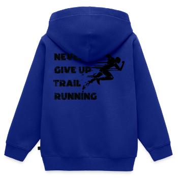 Trail Running Sport - Kinder Premium Organic Zip Hoodie - Royalblau - Hinten - AI Model Kid Male (0cm)