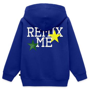 Remix me - Kinder Premium Organic Zip Hoodie - Royalblau - Hinten - AI Model Kid Male (0cm)