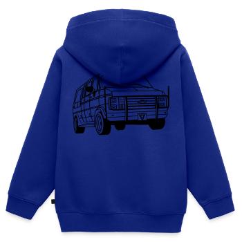 ChevyVan01_1 - Kinder Premium Organic Zip Hoodie - Royalblau - Hinten - AI Model Kid Male (0cm)