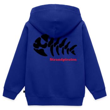 piratenfisch strandpiraten - Kinder Premium Organic Zip Hoodie - Royalblau - Hinten - AI Model Kid Male (0cm)