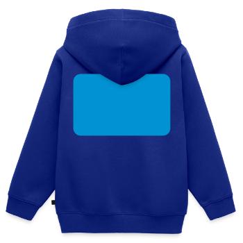 design line rectangle - Kids Premium Organic Zip-up Hoodie - royal blue - Back - AI Model Kid Male (0cm)