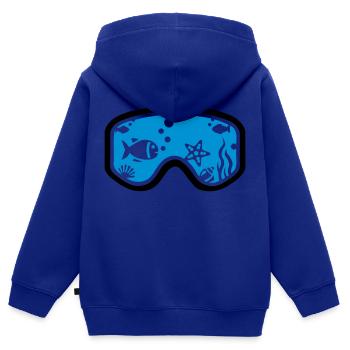 Schnorcheln - Kinder Premium Organic Zip Hoodie - Royalblau - Hinten - AI Model Kid Male (0cm)