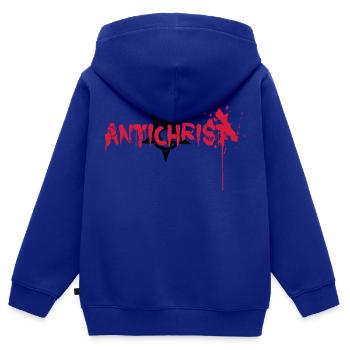 Antichrist Blood Petrangram - Kinder Premium Organic Zip Hoodie - Royalblau - Hinten - AI Model Kid Male (0cm)
