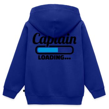 Kapitän - Kinder Premium Organic Zip Hoodie - Royalblau - Hinten - AI Model Kid Male (0cm)