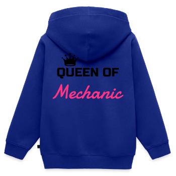 Mechanik / Mechaniker / Auto / Garage - Kinder Premium Organic Zip Hoodie - Royalblau - Hinten - AI Model Kid Male (0cm)