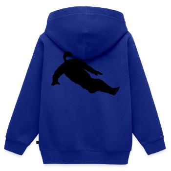 Wintersport - Snowboarder - Kinder Premium Organic Zip Hoodie - Royalblau - Hinten - AI Model Kid Male (0cm)