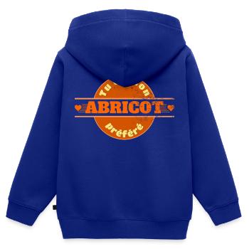Du bist meine Lieblings-Aprikose - Kinder Premium Organic Zip Hoodie - Royalblau - Hinten - AI Model Kid Male (0cm)