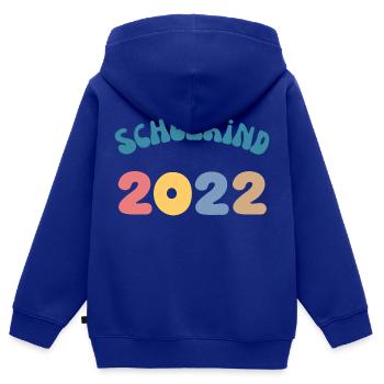Schulkind 2022 Erste Klasse Geschenke und Shirts - Kinder Premium Organic Zip Hoodie - Royalblau - Hinten - AI Model Kid Male (0cm)
