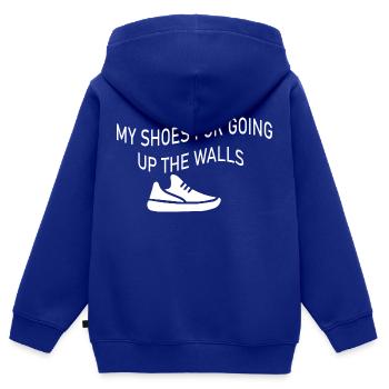 climbing - Kinder Premium Organic Zip Hoodie - Royalblau - Hinten - AI Model Kid Male (0cm)