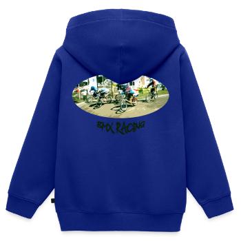 bmx - Sweat Premium à capuche zippé enfant bio - bleu roi - Dos - AI Model Kid Male (0cm)