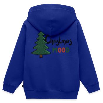 Christmas mood - Sweat Premium à capuche zippé enfant bio - bleu roi - Dos - AI Model Kid Male (0cm)