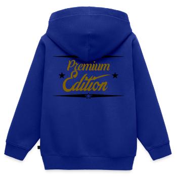 premium edition - Kinder Premium Organic Zip Hoodie - Royalblau - Hinten - AI Model Kid Male (0cm)