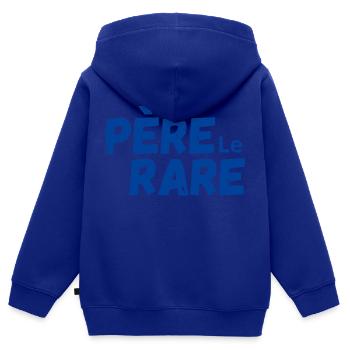 Seltene Perle Papa - Papa Geschenkidee - Kinder Premium Organic Zip Hoodie - Royalblau - Hinten - AI Model Kid Male (0cm)