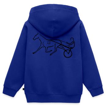 Trotting horse - Kids Premium Organic Zip-up Hoodie - royal blue - Back - AI Model Kid Male (0cm)